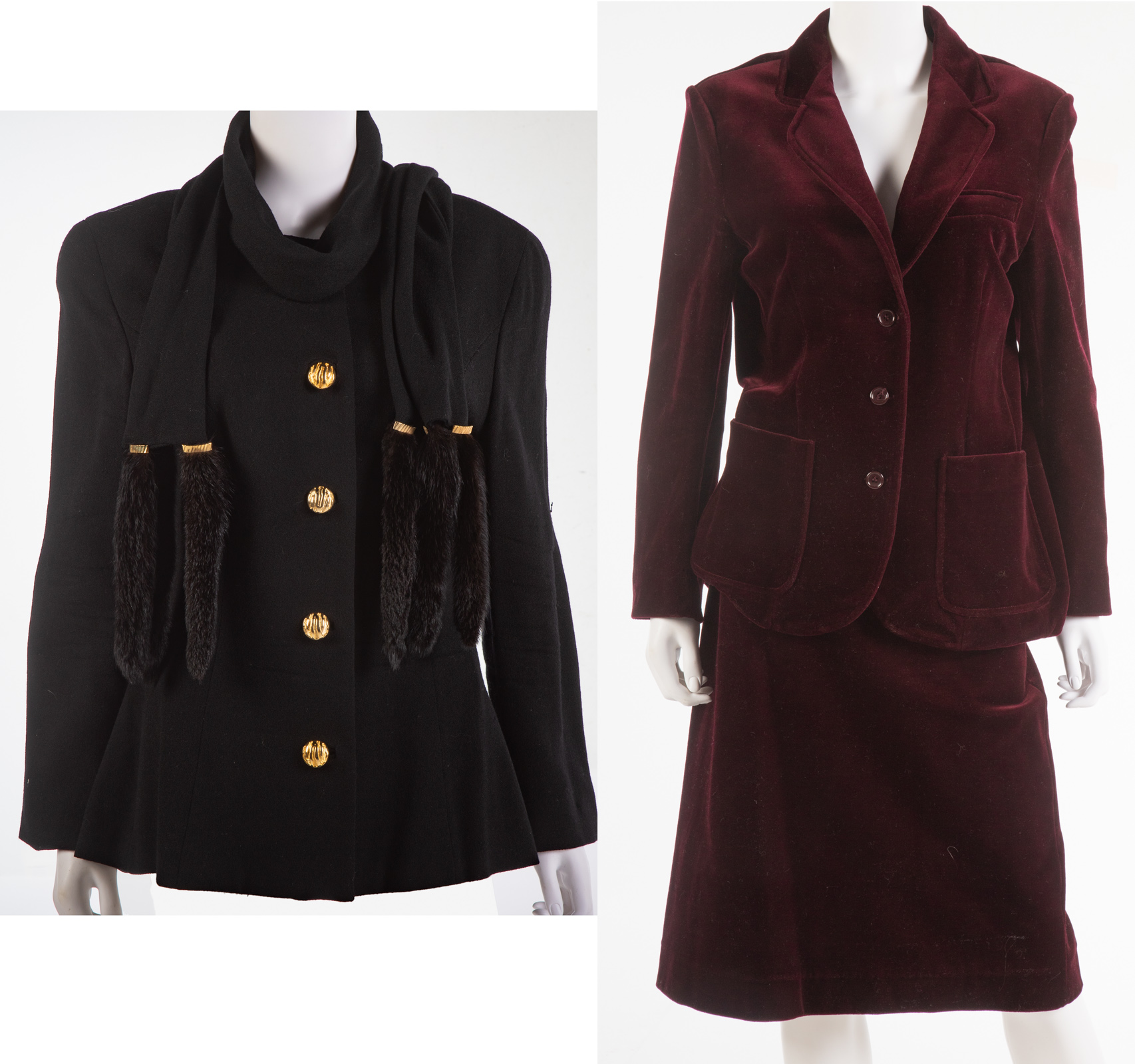 VINTAGE ACT III BURGUNDY VELVET