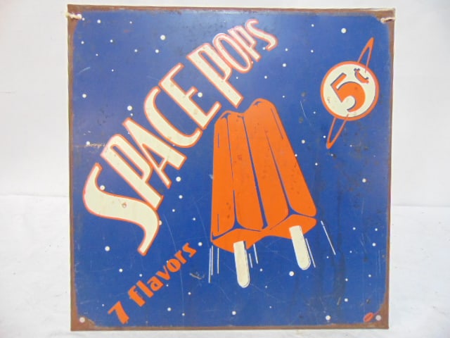 VINTAGE ADVERTISING SIGN, "SPACE