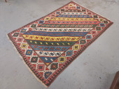 VINTAGE AFGHAN HAND KNOTTED WO