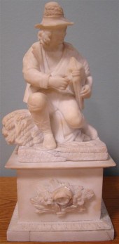VINTAGE ALABASTER MODEL OF A P