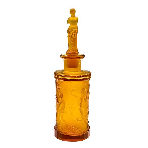 VINTAGE AMBER GLASS GRECIAN PERFUME