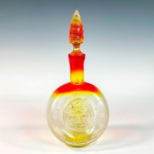 VINTAGE AMBERINA GLASS DECANTER