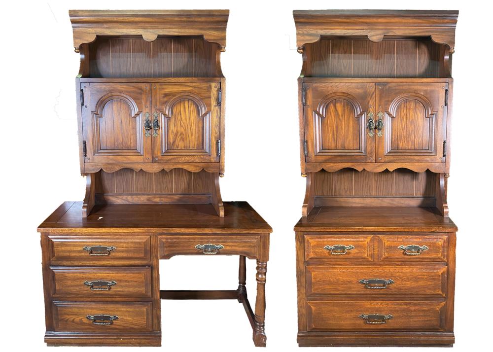 VINTAGE AMERICAN OAK STUDENT'S DESK