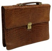 VINTAGE AMIET BROWN ALLIGATOR