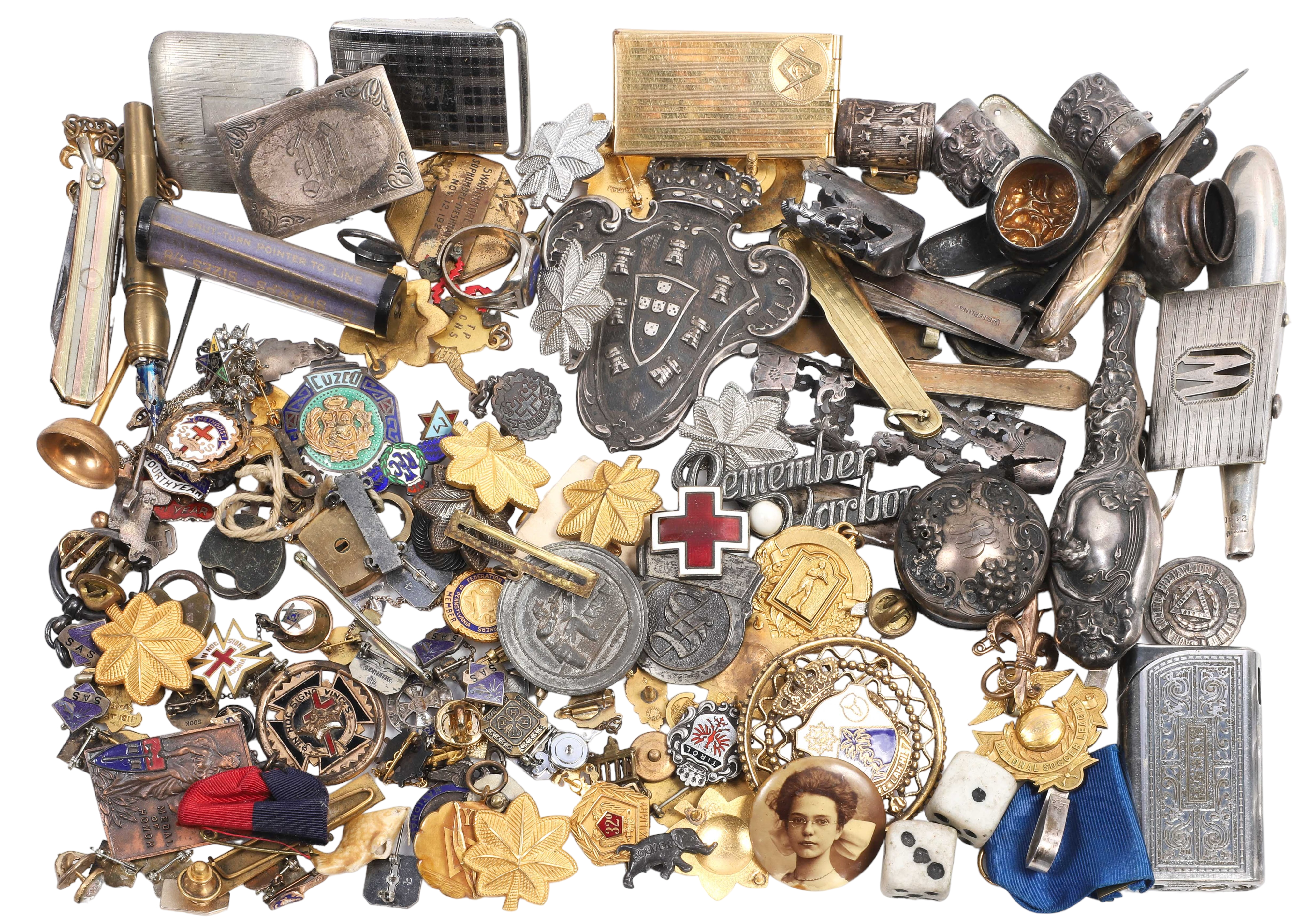 Vintage and antique pins and medals