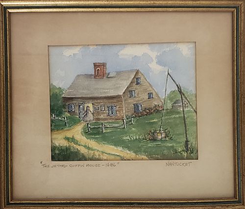 VINTAGE ANNE H. MELLIN WATERCOLOR