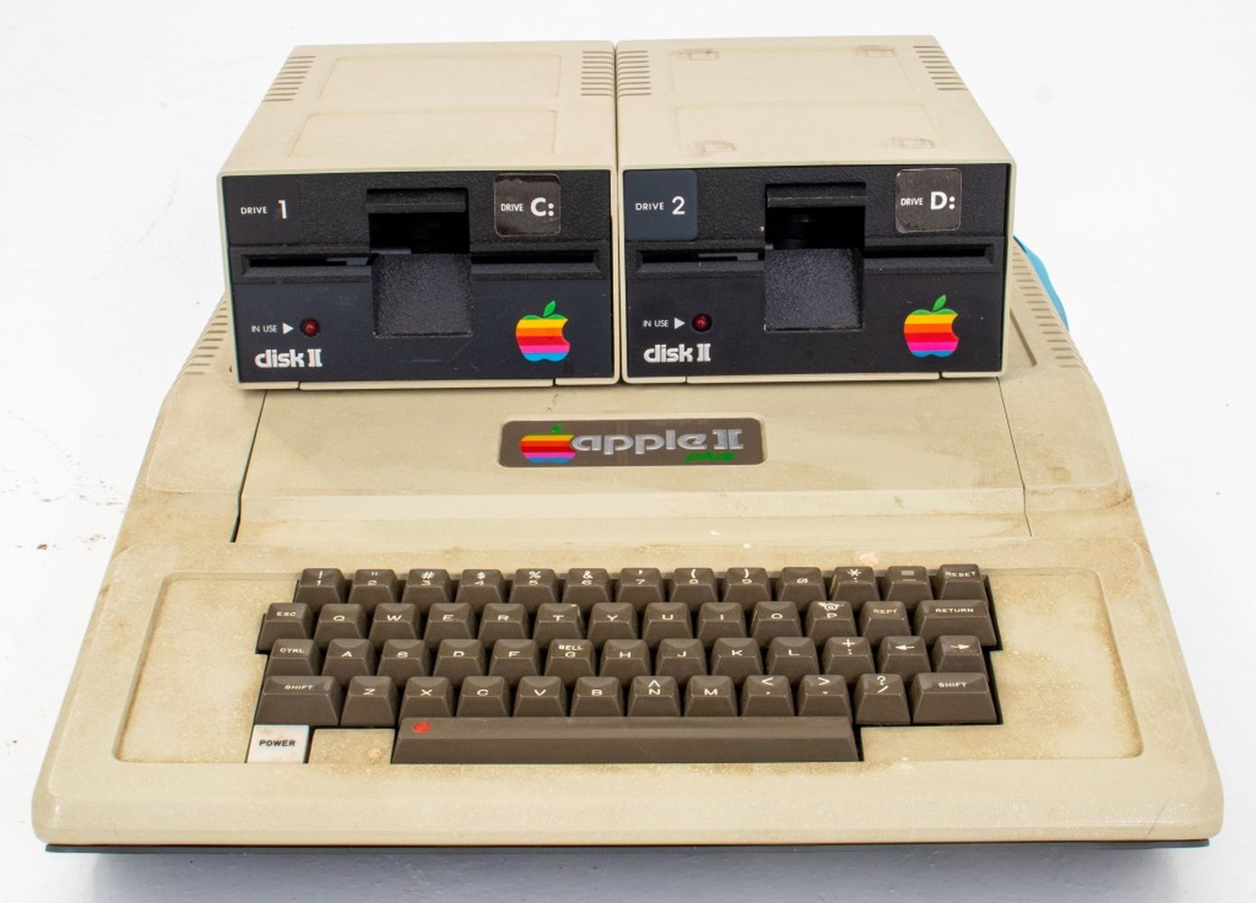 VINTAGE APPLE II PLUS COMPUTER, TWO