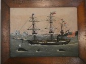 VINTAGE ARCTIC WHALING PAINTIN