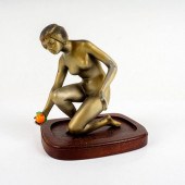 VINTAGE ART DECO BRASS SCULPTU