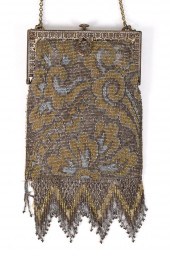 VINTAGE ART DECO ENAMELED MESH