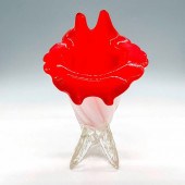 VINTAGE ART GLASS CORNUCOPIA V