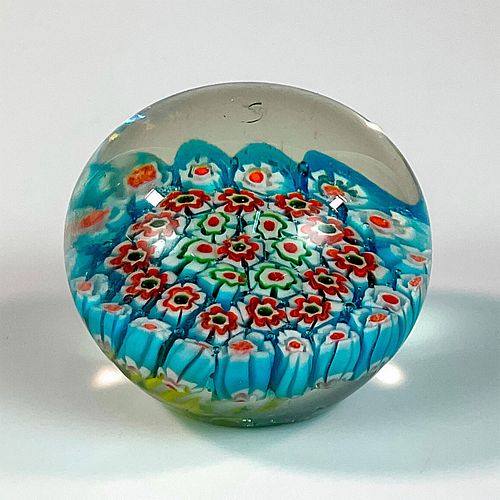 VINTAGE ART GLASS FLORAL MILLEFIORI