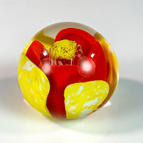 VINTAGE ART GLASS FLORAL