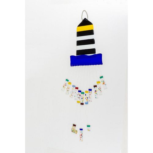 VINTAGE ART GLASS WINDCHIME,
