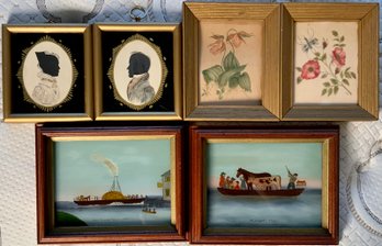 Vintage art, including: a pair of
