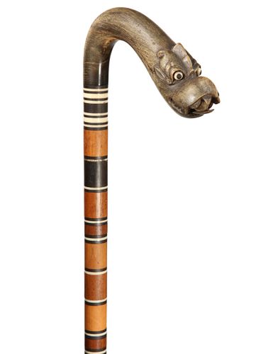 VINTAGE ASIAN CARVED HORN