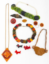 VINTAGE BAKELITE JEWELRY, 12 P