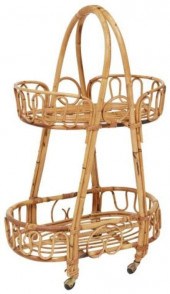 VINTAGE BAMBOO & RATTAN BAR CA