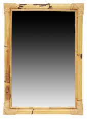 VINTAGE BAMBOO & RATTAN MIRROR