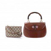 VINTAGE BAMBOO TOP HANDLE BAG