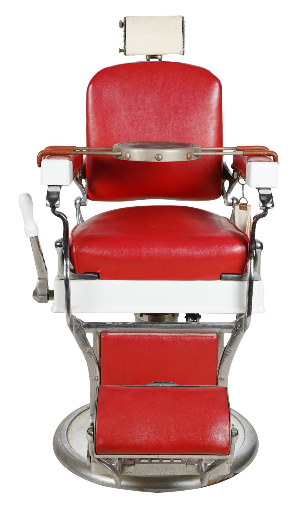 VINTAGE BARBER'S CHAIRsigned