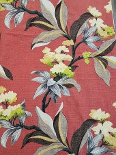 Vintage Barkcloth Fabric rust