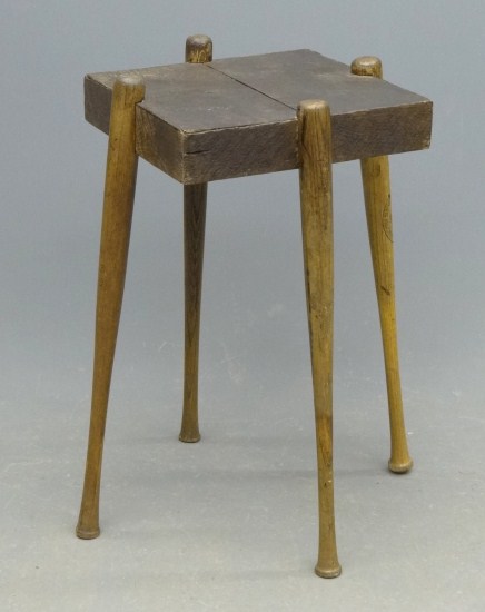 Vintage baseball bat table. Top