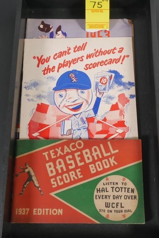 VINTAGE BASEBALL PROGRAMS