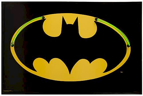 VINTAGE BATMAN LOGO NEON WALL