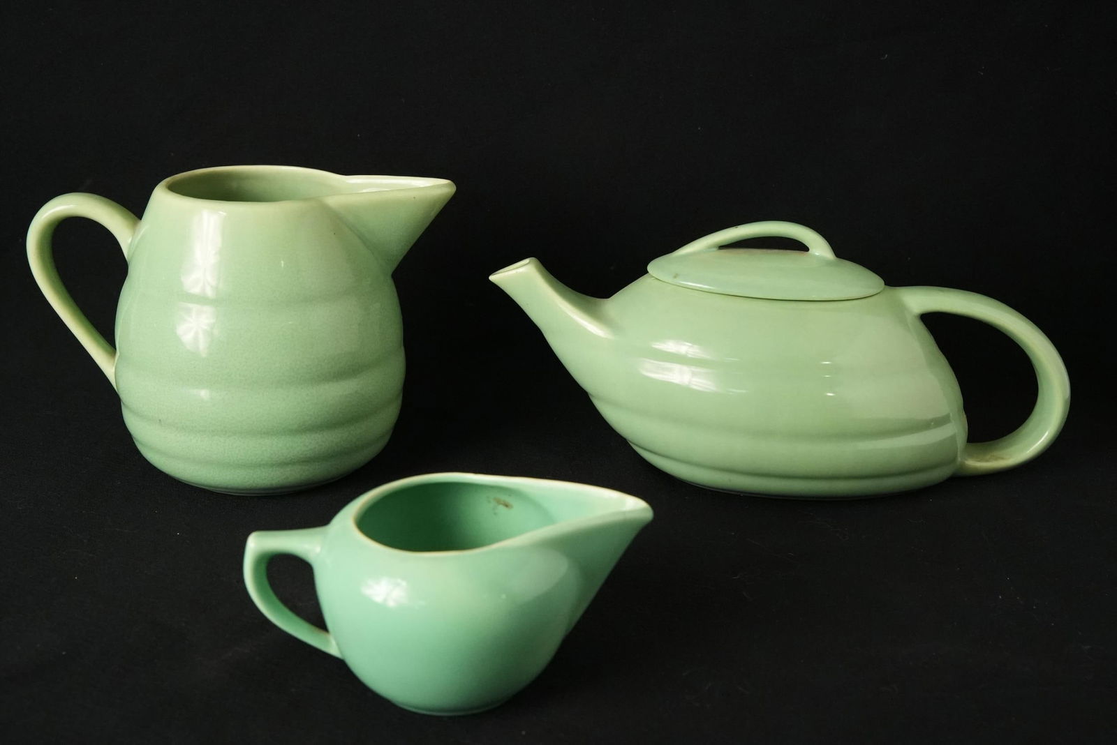 VINTAGE BAUER POTTERY 3-PIECE