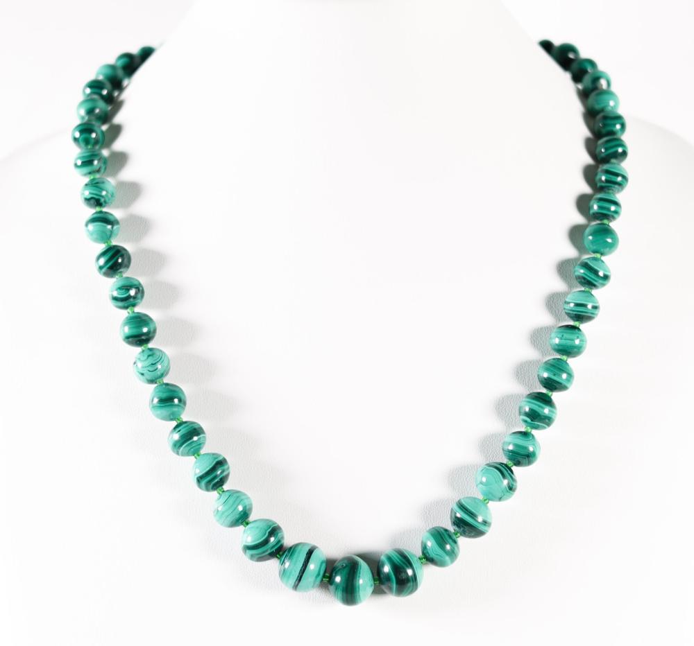 VINTAGE BEADED MALACHITE