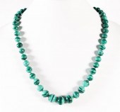 VINTAGE BEADED MALACHITE NECKL