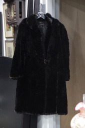 VINTAGE BEAVER PELT COAT. Two-