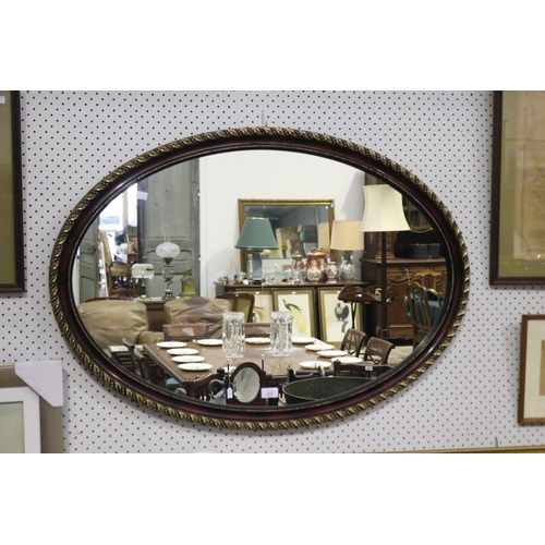 Vintage bevelled edge oval