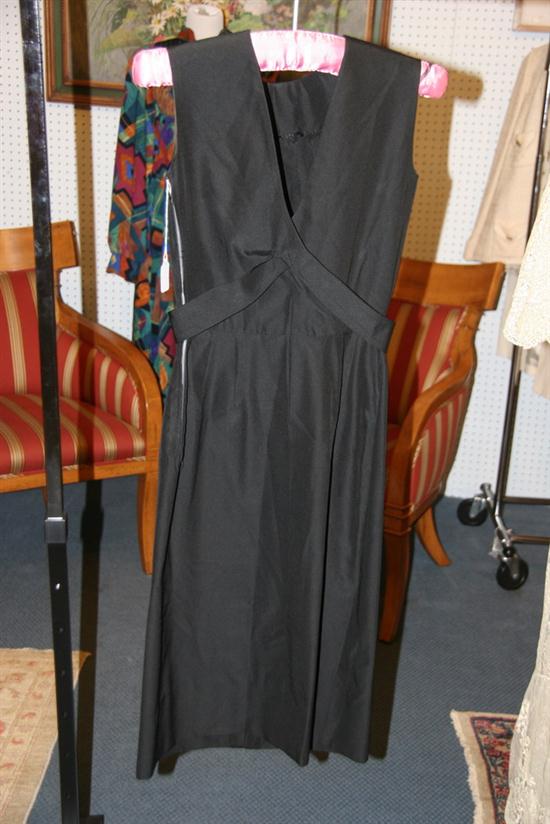 VINTAGE BLACK FAILLE DRESS 1960s.