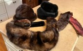 Vintage black fur hat CP Made