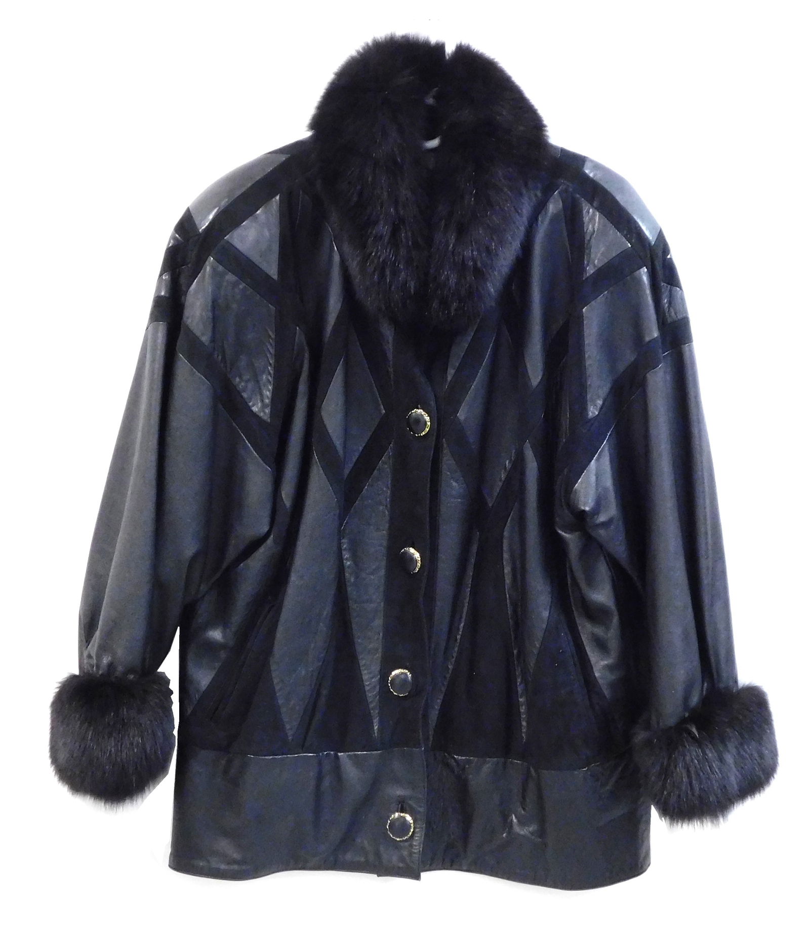 VINTAGE BLACK LEATHER AND SUEDE