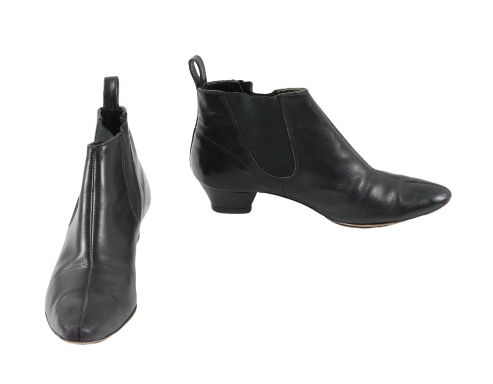 VINTAGE BLACK LEATHER CHELSEA ANKLE