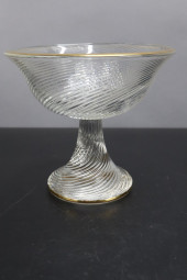 VINTAGE BLOWN CRYSTAL & GOLD R
