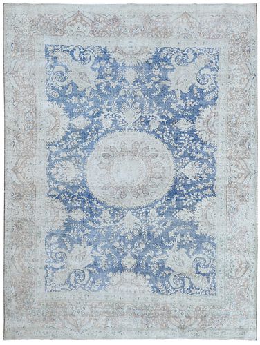 VINTAGE BLUE AND CREME PERSIAN