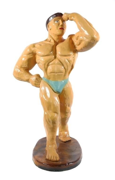 VINTAGE BODYBUILDER STATUE,
