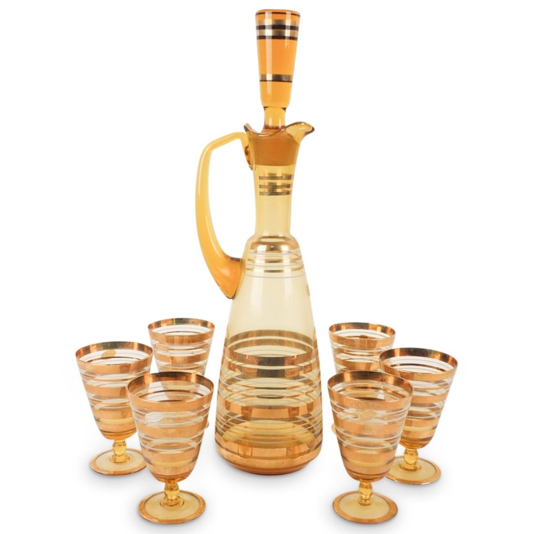 VINTAGE BOHEMIAN GLASS DECANTER