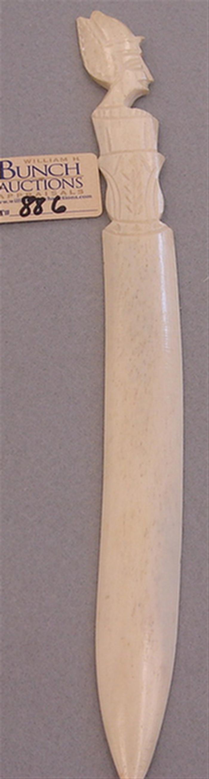 Vintage bone letter opener with