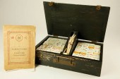 VINTAGE BONE MAHJONG SET AND C