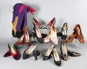 Vintage boot and pump group to