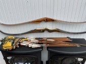 Vintage bows and arrows: two B