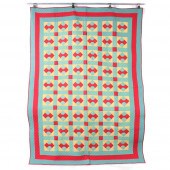 VINTAGE BOWTIES QUILT, HAND PI