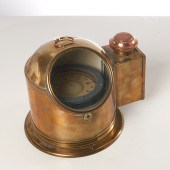 VINTAGE BRASS BINNACLE WITH SE