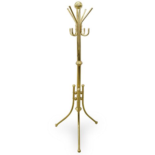VINTAGE BRASS COAT RACKDESCRIPTION: