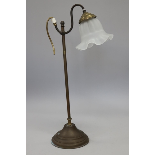 Vintage brass desk lamp, with